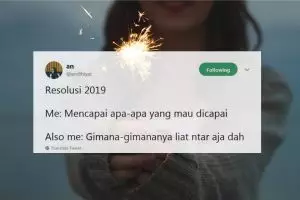 15 Cuitan lucu 'resolusi 2019' ini bikin tersenyum kecut