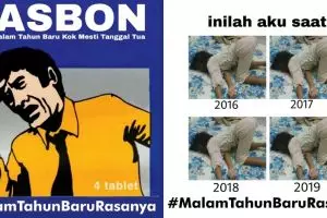 15 Meme lucu #MalamTahunBaruRasanya ini kocaknya nggak nahan
