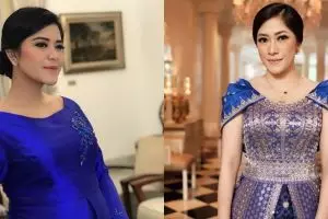 Momen Kahiyang  Ayu dan Aliya Rajasa kenakan sepatu kembar