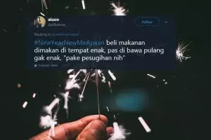 12 Cuitan lucu 'new year new me' ini pasti pernah kamu alami