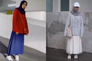 12 Gaya santai Zaskia Adya Mecca, simpel berkaus gombrong & rok