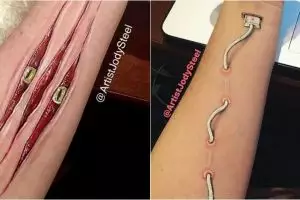 10 Karya hand painting bertema sadis ini bikin merinding