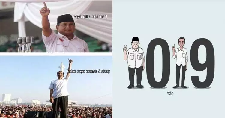 10 Meme lucu Jokowi-Prabowo, bikin suasana adem jelang Pilpres