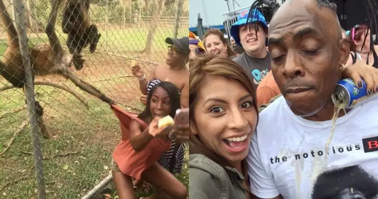 15 Foto lucu orang mau selfie tapi gagal ini apes banget