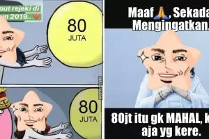 9 Meme lucu uang Rp 80 juta ini bikin tepuk jidat  
