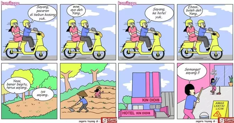 10 Komik strip lucu diajak jalan pacar ini bikin ketawa