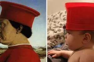 12 Potret orang tirukan pose di lukisan ini malah bikin ngakak