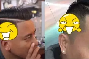 Pakai contoh video di pause, kepala orang ini dibotakin tanda play