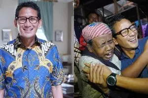9 Momen Sandiaga memeluk warga saat blusukan, gayanya khas
