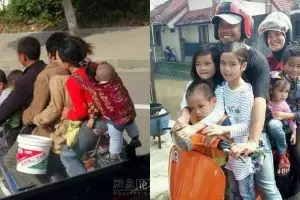 13 Potret naik motor sekeluarga ini bikin ngelus dada