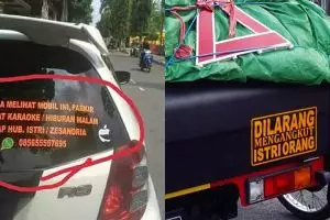 12 Stiker lucu di mobil ini bikin para istri senyum kemenangan