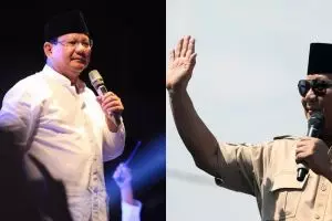 4 Momen Prabowo sebelum pidato, sempat rapikan dasi Sandiaga Uno