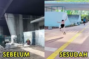 9 Transformasi kece kolong flyover Slipi, dulu penuh sampah