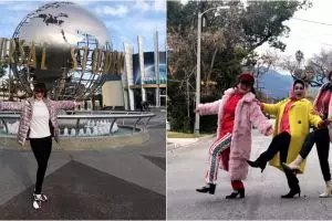 12 Momen seru Inul Daratista jalan-jalan di Amerika Serikat