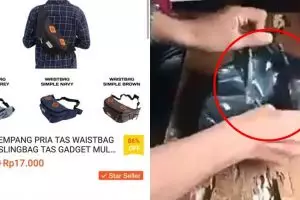 Beli waist bag Rp 17 ribu, cowok ini dapat barang tak terduga
