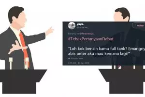 10 Tebakan lucu pertanyaan debat capres ini bikin senyum kecut