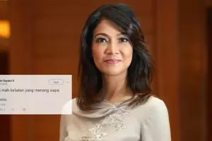 Gaya Ira Koesno memandu debat capres bikin warganet salah fokus