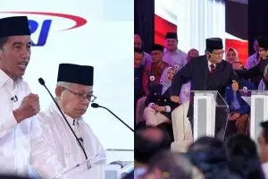 Ini yang dilakukan Jokowi & Prabowo saat jeda iklan debat capres