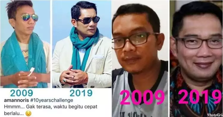 12 Editan foto 10 Years Challenge mirip Ridwan Kamil, kocak abis