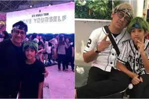 7 Potret kompak Andre Taulany temani anak nonton BTS, ortu goals