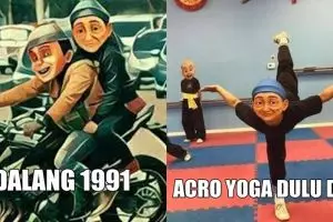 10 Meme lucu Opah Upin Ipin jadi anak gaul ini bikin ngakak