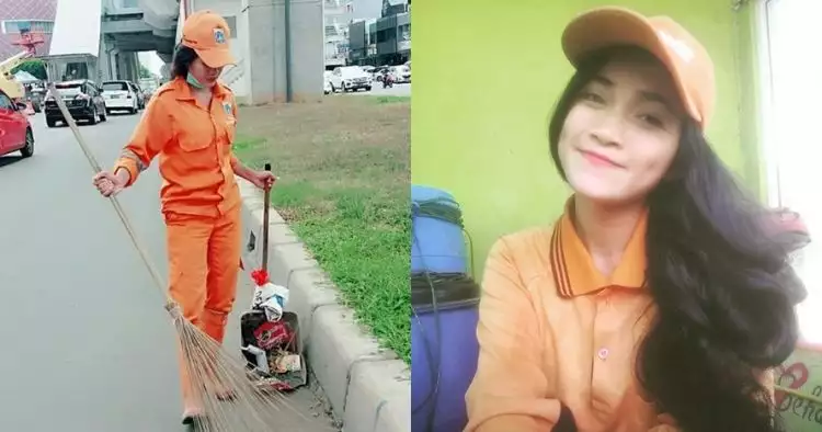 Viral petugas Pasukan Oranye cantik, awas bikin salah fokus