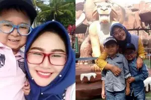 7 Foto liburan Daus Mini bareng anak dan istri, penuh kehangatan