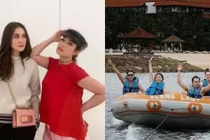 8 Momen liburan Ayu Dewi dan Luna Maya di Bali, seru abis