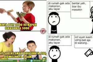 11 Meme lucu bedanya ibu dan bapak ini bikin ngakak