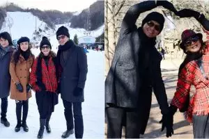 10 Foto Memes-Addie MS liburan di Korea, akrab dengan Vicy Melanie