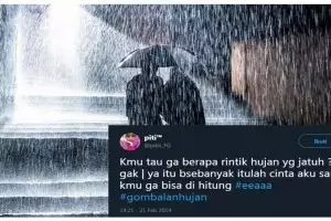 10 Status gombalan lucu tema Hujan ini bikin baper