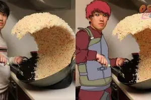 10 Foto editan 'cowok goreng nasi' ini bikin tersenyum lebar