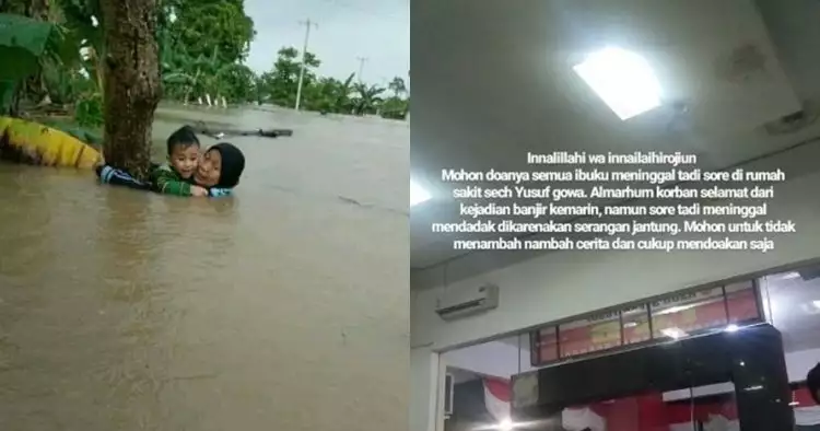 Kesaksian anak yang foto ibunya viral saat terjebak banjir Gowa