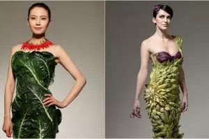 10 Gaun unik terbuat dari sayuran, tetap terlihat stylish