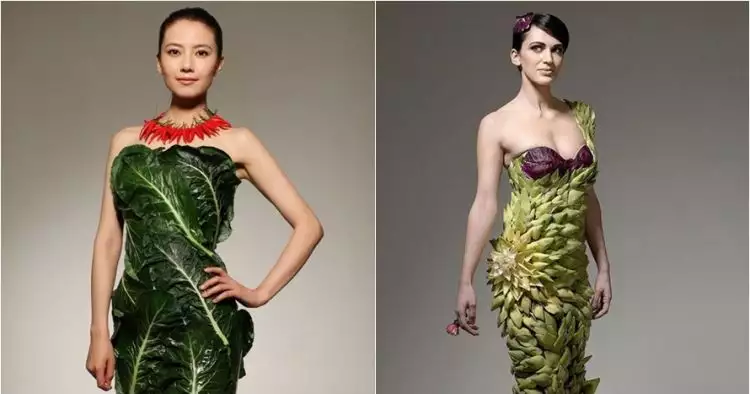 10 Gaun unik terbuat dari sayuran, tetap terlihat stylish