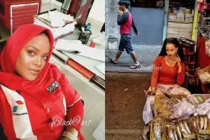 10 Foto editan lucu Rihanna jadi orang Indonesia ini bikin ngakak