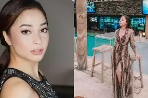 6 Foto Nikita Willy pakai gaun belahan tinggi, bikin susah kedip