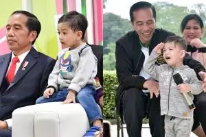 10 Ekspresi kocak Jan Ethes cucu Jokowi, polahnya gemesin