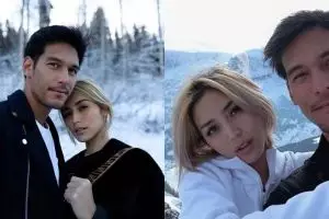 10 Momen Jedar & pacar liburan di gunung es, berani buka baju