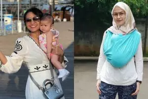 Cara 9 seleb gendong bayinya ini seperti tanpa beban