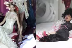 11 Momen apes model terjatuh di catwalk, sakitnya tuh di sini