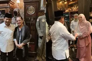 5 Momen Prabowo kunjungi keluarga Ahmad Dhani, janji upaya hukum