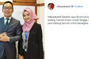 Kisah happy ending cewek dapat jodoh usai dipromosikan Ridwan Kamil