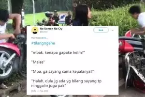 12 Cuitan lucu #tilangngehe ini bikin kamu auto baper