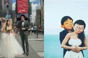 10 Editan foto karakter Upin Ipin menikah ini bikin auto baper