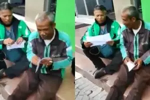 Reaksi driver ojek online dapat hadiah umrah ini mengharukan