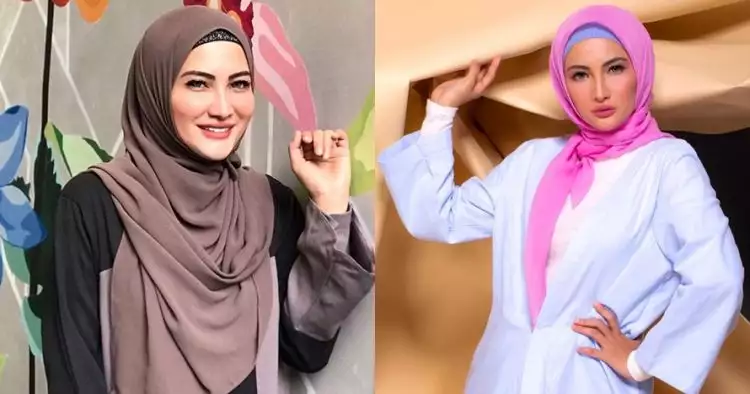 10 Inspirasi gaya hijab Natalie Sarah, simpel dan elegan