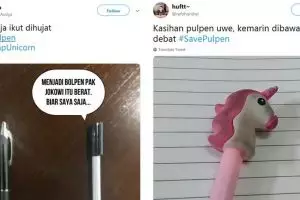 6 Meme lucu pulpen Jokowi ini bikin nyengir, ada model unicorn