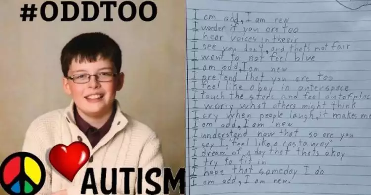 Puisi 'aku aneh' anak autis ini bikin tak kuasa menahan air mata