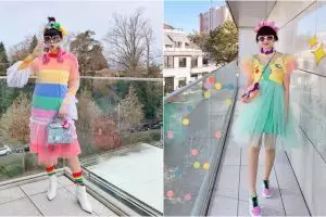 10 Gaya unik Diana Rikasari, patung lilinnya dipamerkan di Swiss